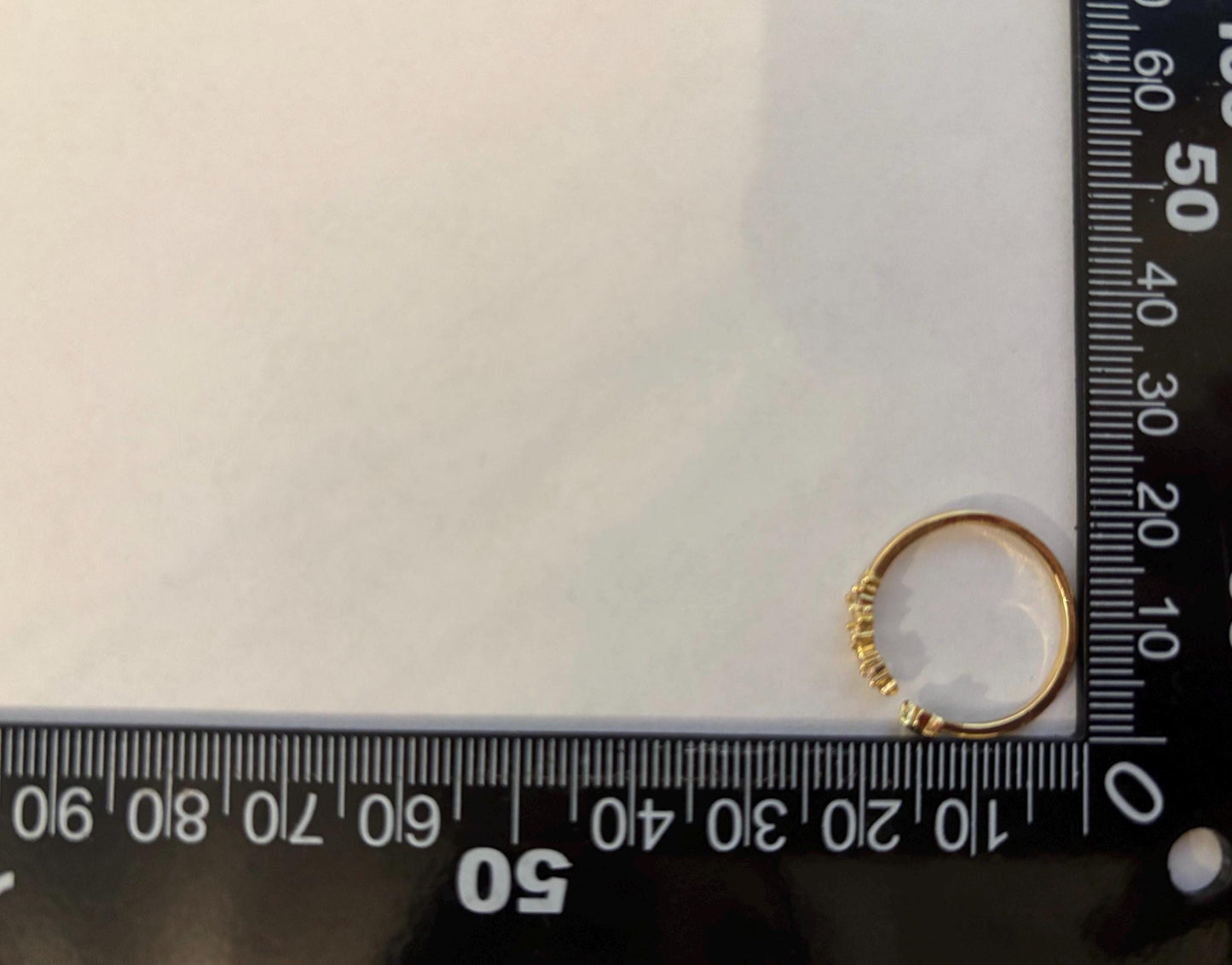 Star Ring Adjustable Gold Plated Stainless Steel Ring with Zirconia Stone