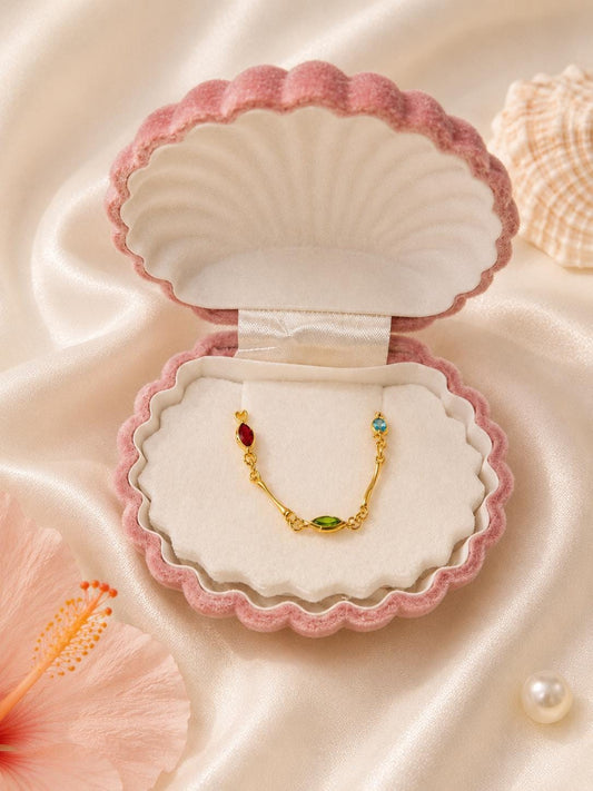 Dainty Gemstone Bracelet, Gold Filled Colorful Chain For Her, gift for her, colorful bracelet, dainty gold bracelet – handmade Hawaiian jewelry, Island Goddess Jewelry