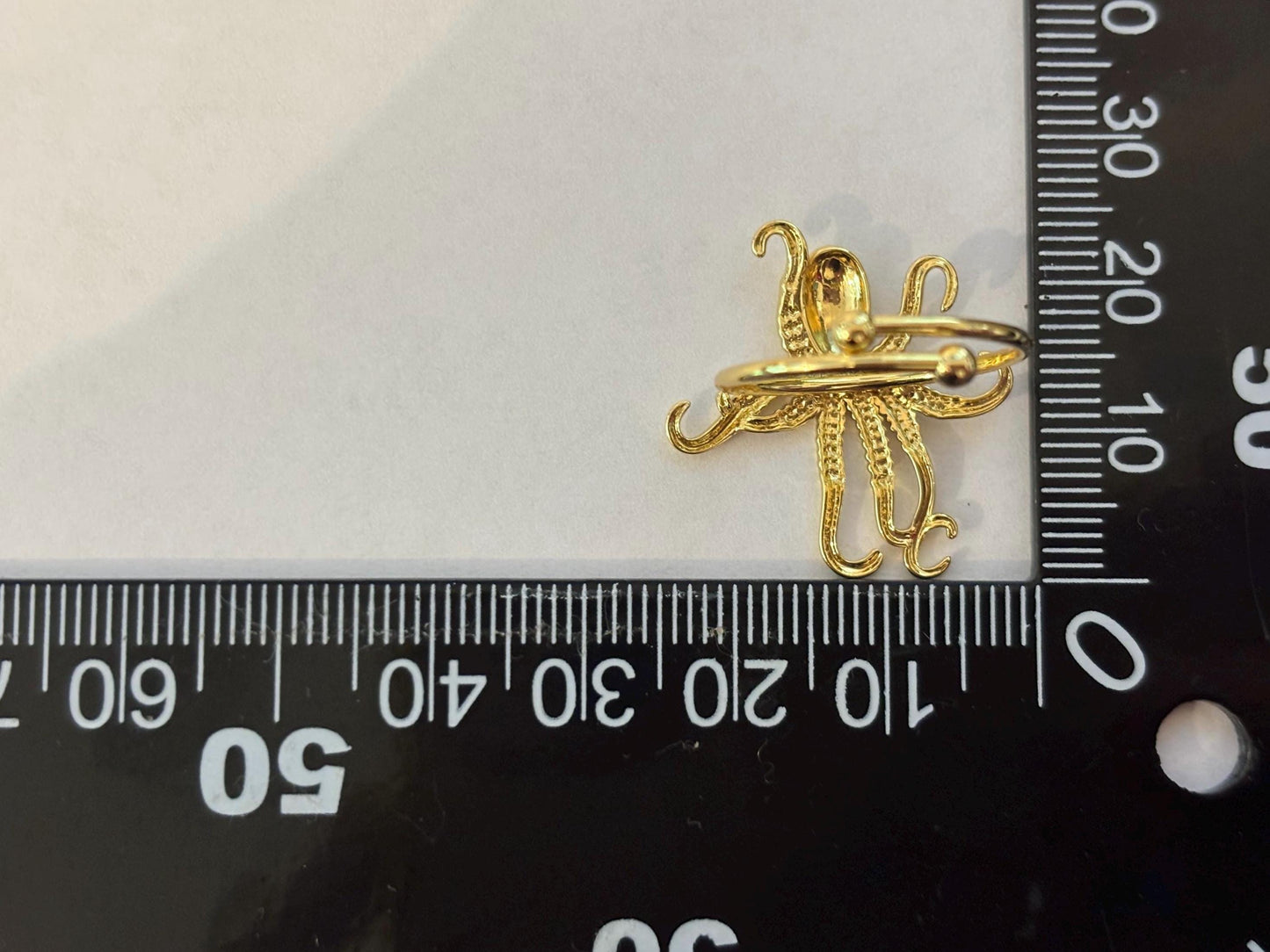 Octopus Ring – Adjustable Gold Plated Stainless Steel Beach Jewelry Gift For Her