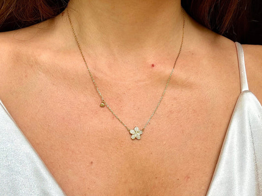 Hawaiian Plumeria Flower Necklace With Shell Charm 925 Sterling Silver 14k Gold Plated Birthday Gift for Her Tarnish Free Gift for Mom