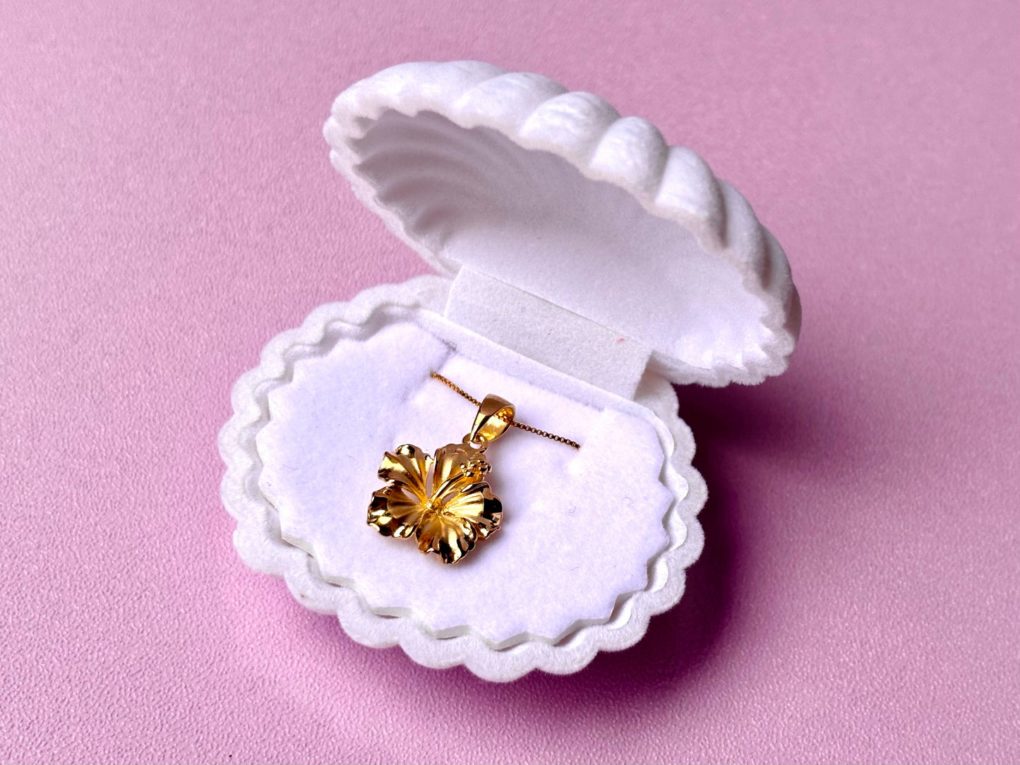 Hawaiian Hibiscus Flower Elegant Necklace 925 Sterling Silver With Chain Cute Valentines Gift for Her-Gift for Girlfriend - Gift for Mom