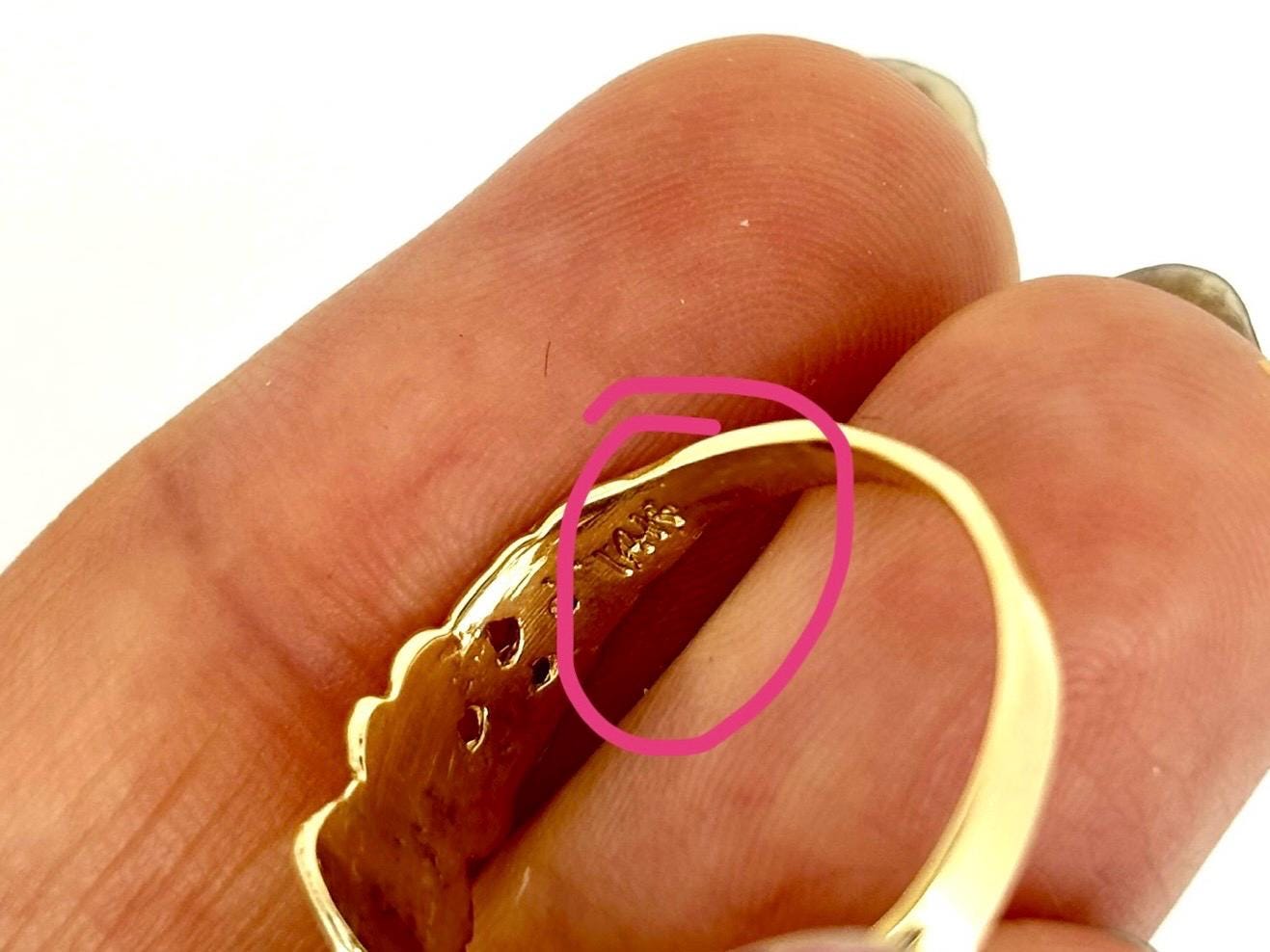 14K Solid Gold Ring Hawaiian Letter Ring- Wedding Ring - Name Ring - Valentines Gift for Her- Birthday Gift for Girlfriend Gift for Mom