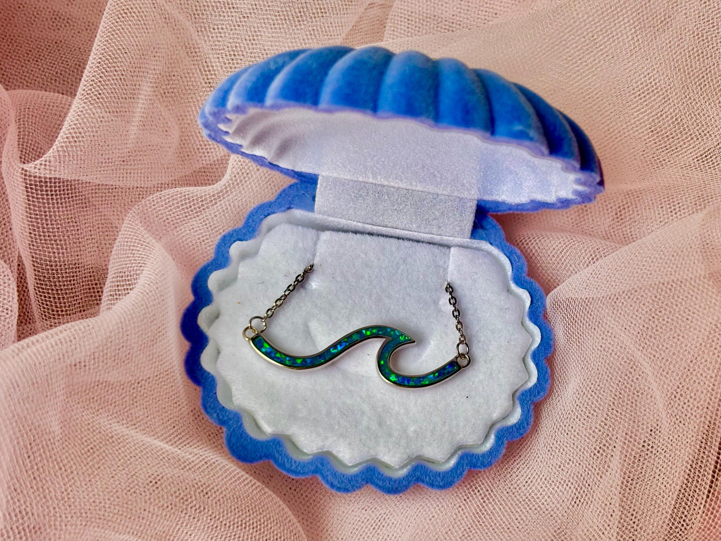 Nalu of Peace – Blue Opal Ocean Pendant