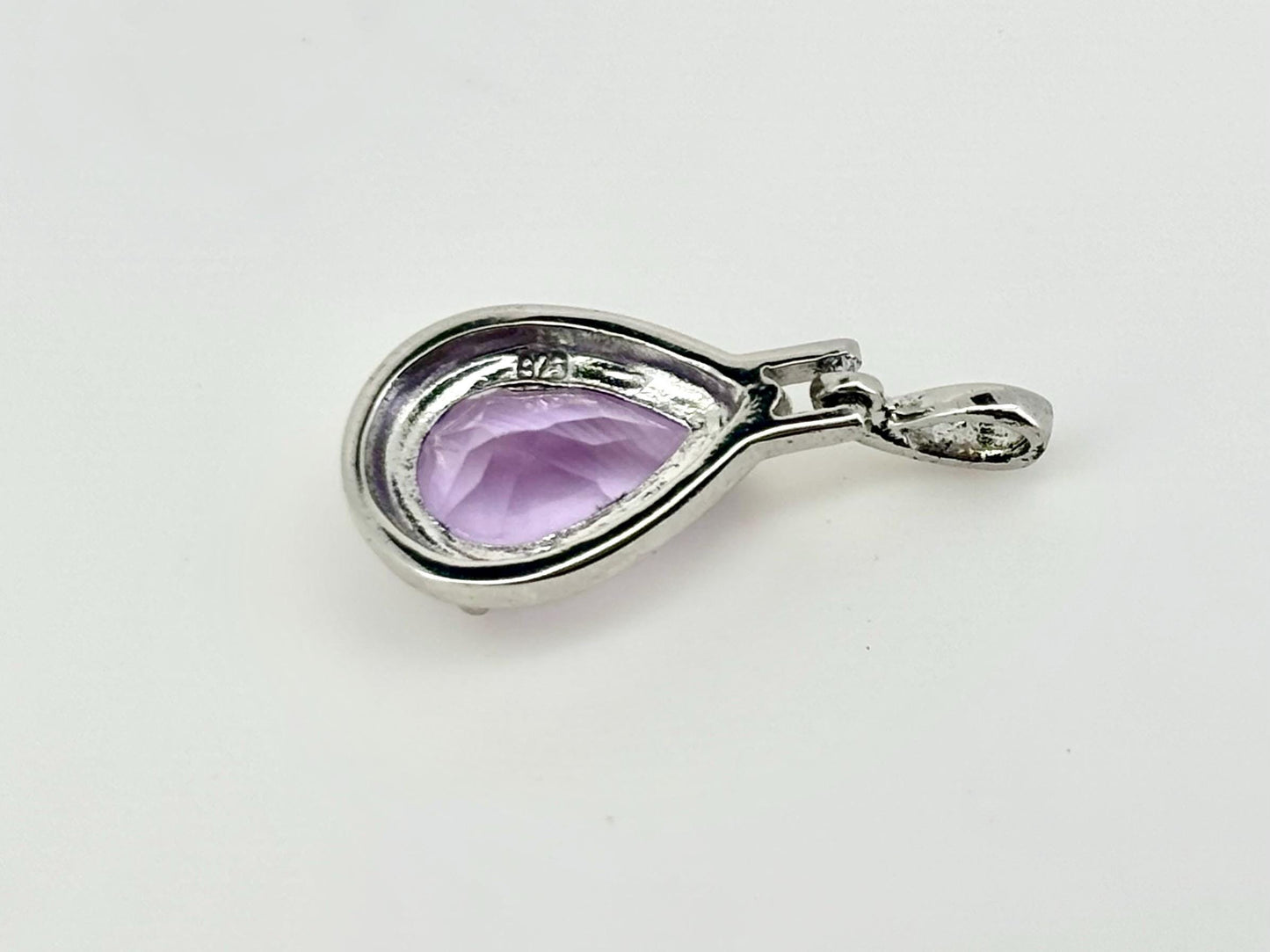925 Sterling Silver Amethyst Necklace, Dainty Amethyst Pendant, February Birthstone Necklace, Birthday Gift for Her Purple Pendant