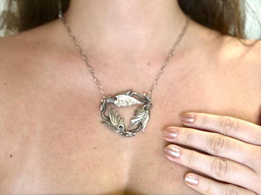 Dragon Necklace Dragon Pendant Halloween Necklace Costume Jewelry Rose Quartz Pendant Witch Jewelry Witch Pendant Spooky Season Accessories