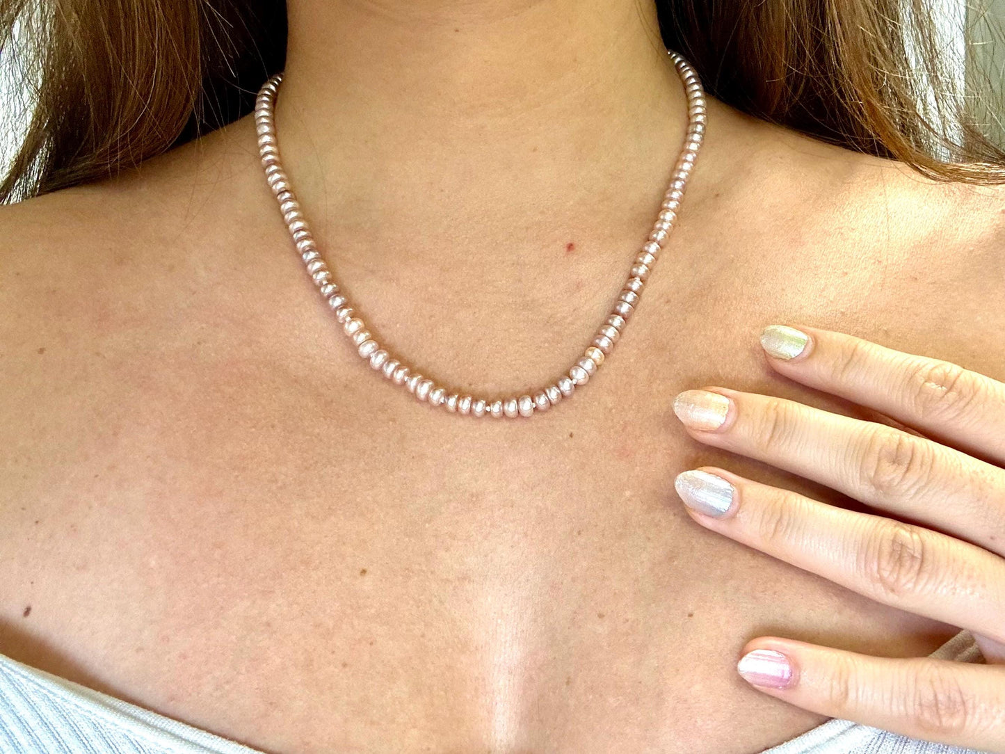 Silver Edison Pearl Necklace - Freshwater Pink Pearl Pendant - Celestial Tarnish-Free Jewelry - Leo Zodiac Gift for Her - Dainty Necklace