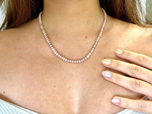Silver Edison Pearl Necklace - Freshwater Pink Pearl Pendant - Celestial Tarnish-Free Jewelry - Leo Zodiac Gift for Her - Dainty Necklace