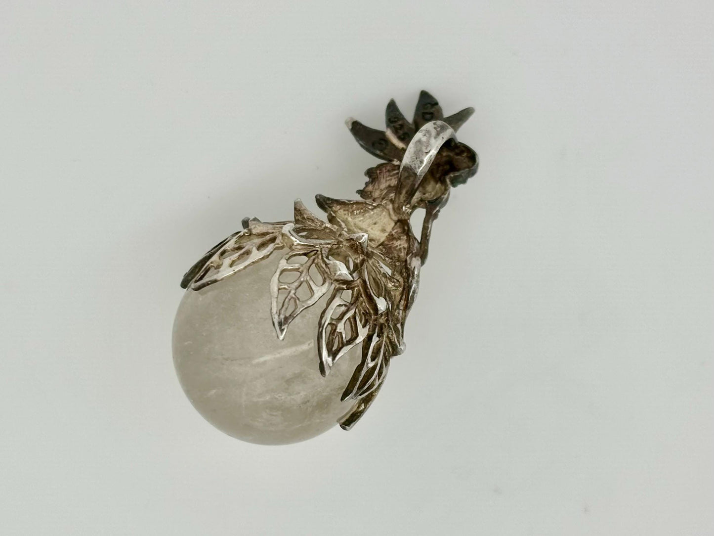 Fairy Necklace Fairy Pendant Halloween Necklace Costume Jewelry Rose Quartz Pendant Witch Jewelry Witch Pendant Spooky Season Jewelry