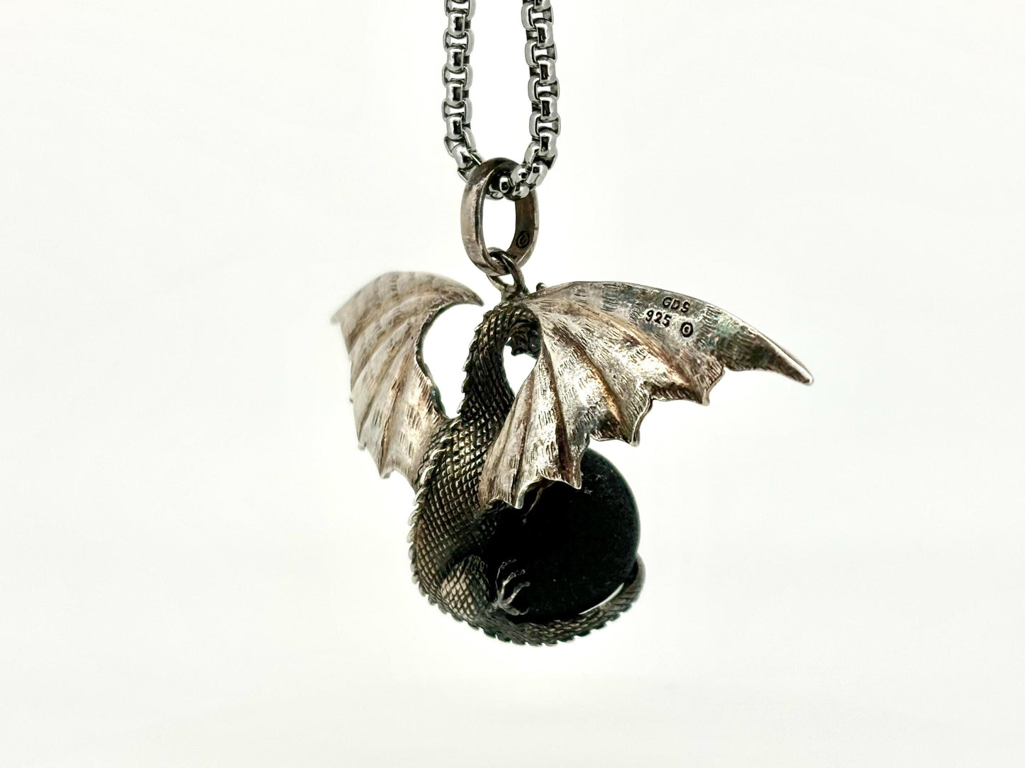 Dragon Necklace Dragon Pendant Halloween Necklace Costume Jewelry Lava Stone Pendant Witch Jewelry Witch Pendant Spooky Season Accessories