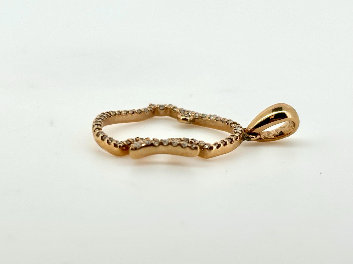 14K Rose Gold Fish Pendant, Fish Necklace Diamond Necklace Diamond Pendant Birthday Gift For Her For mom Anniversary Gift Christmas Gift