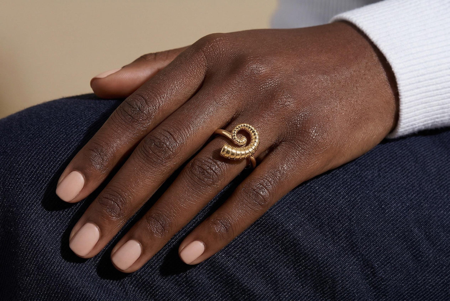 Shell Ring Adjustable – 14K Gold Plated Stainless Steel Beach Jewelry Gift