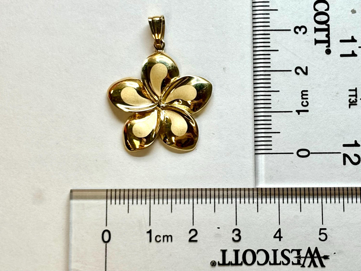 14K Solid Gold Plumeria Pendant Flower Pendant Necklace Gold Pendant Birthday Gift for her Gift for Mom Flower Necklace