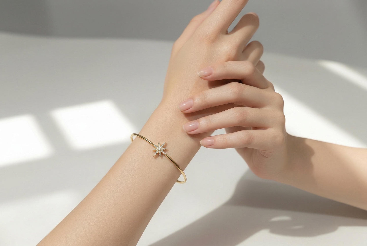 Star Bracelet – Adjustable Gold Plated Stainless Steel Jewelry | Dainty Celestial Accessory