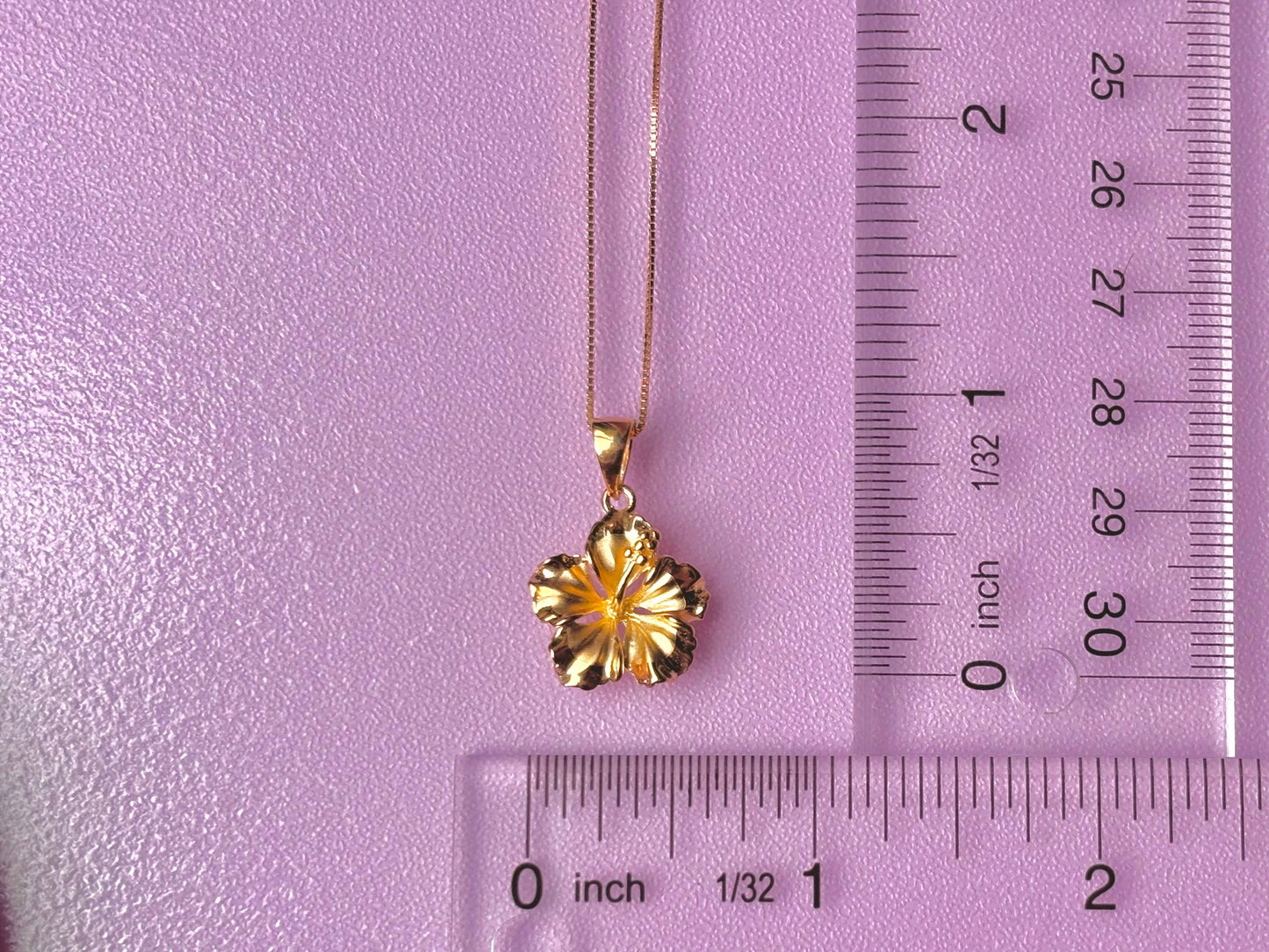 Hawaiian Hibiscus Flower Elegant Necklace 925 Sterling Silver With Chain Cute Valentines Gift for Her-Gift for Girlfriend - Gift for Mom