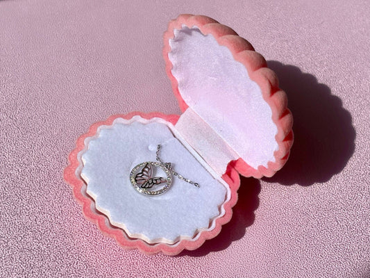 Adorable Butterfly Necklace 925 Sterling Silver CZ Stone Tarnish Free with chain Gift for Her Dainty Necklace for Mom Madalion Pendant