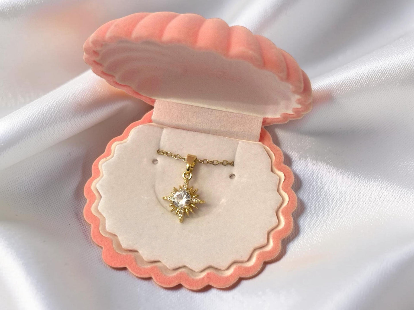 North Star Necklace – Gold Plated Stainless Steel Celestial Jewelry Pendant