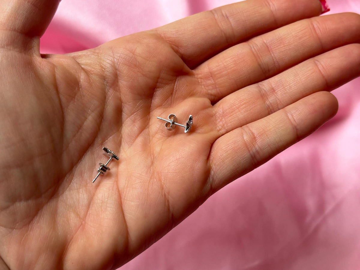 Silver Starfish Earrings, 925 Sterling Silver, Rhodium Plated Studs, gift for her, gift for mom, gift for girlfriend – handmade Hawaiian jewelry, Island Goddess Jewelry