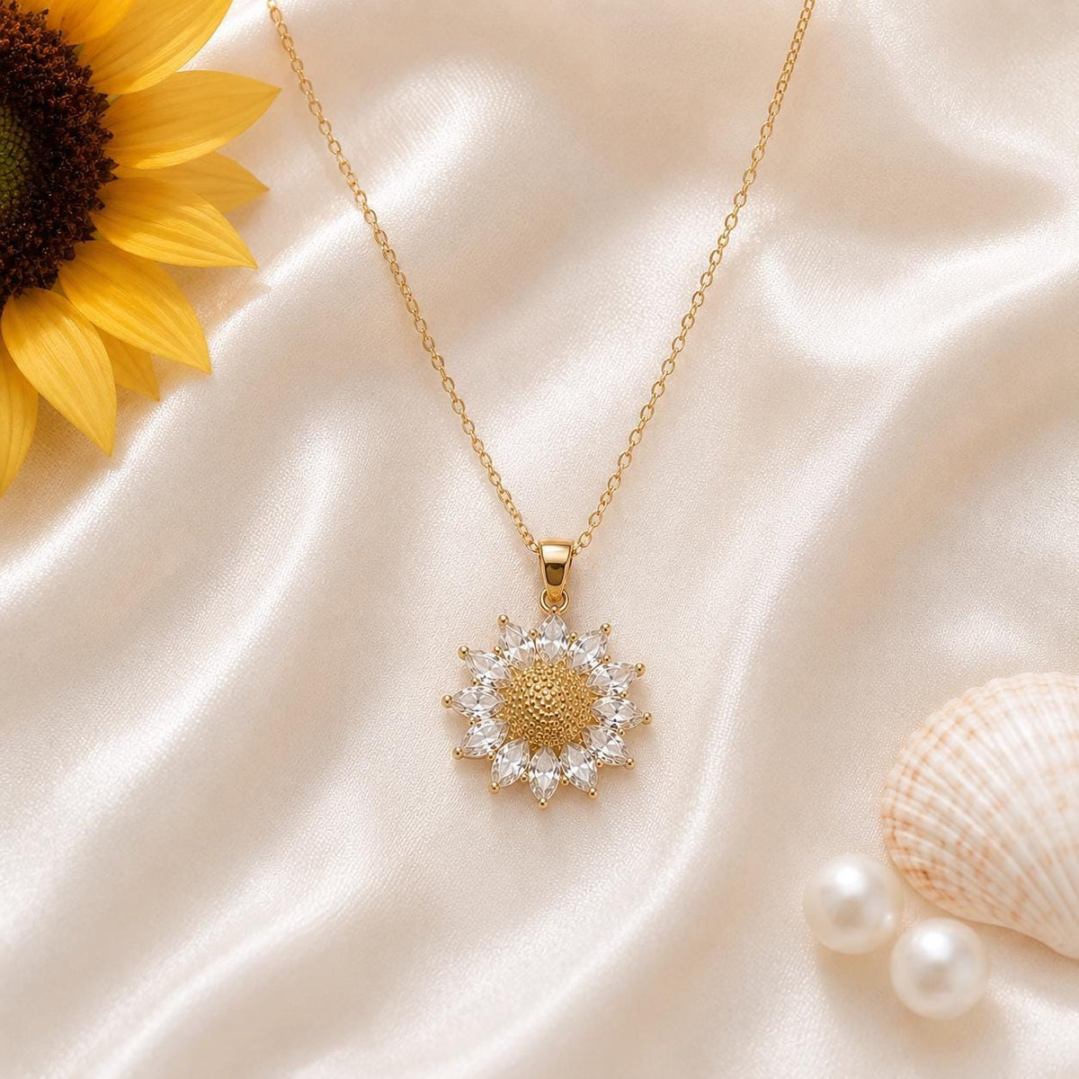 Plumeria Flower Necklace, 925 Sterling Silver, Pearl CZ, 18 Inch, hawaii, gift for her, birthday gift – handmade Hawaiian jewelry, Island Goddess Jewelry