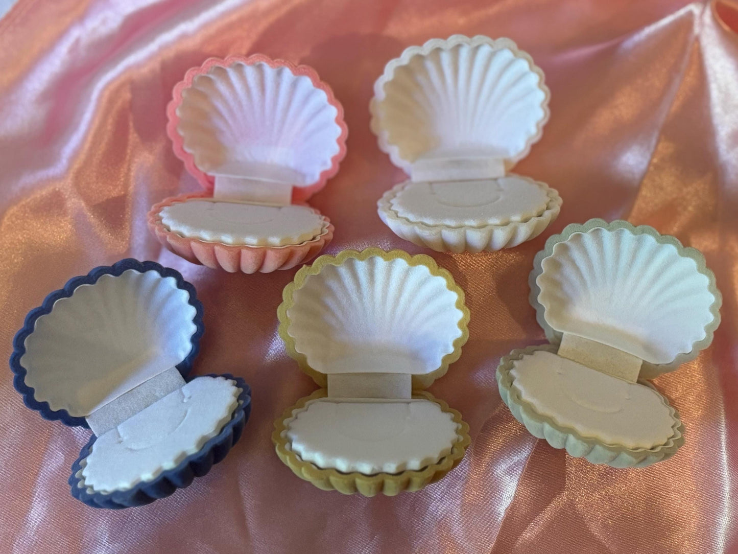 Velvet Shell Box - Shell Jewelry Box - Cute Gift Box - Gift Box for Necklace
