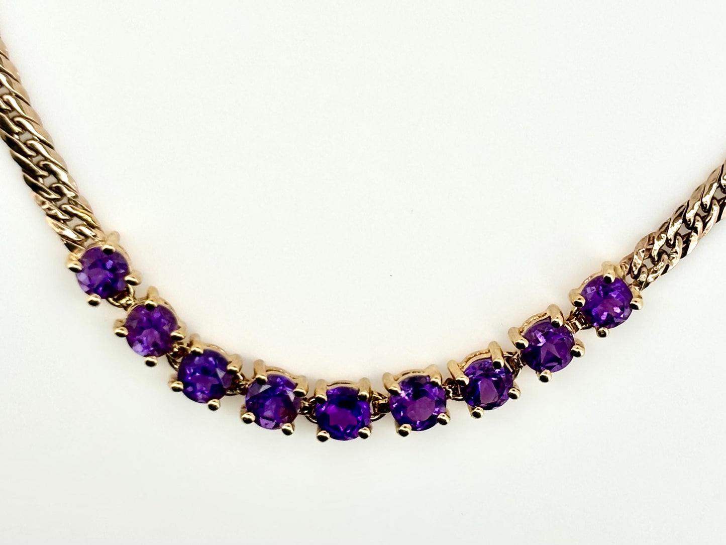 14K Yellow Gold Amethyst Pendant, 19.51ct Natural Purple Gemstone, Statement Birthstone Necklace, February Jewelry Gift, For her birthday