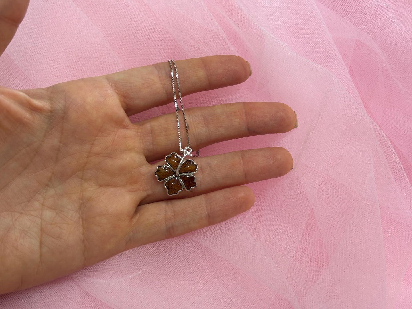 Hawaiian Plumeria Flower Necklace Koa Wood Necklace 925 Sterling Silver Tarnish Free With Chain Birthday Gift for Her Mother Wife Girlfriend