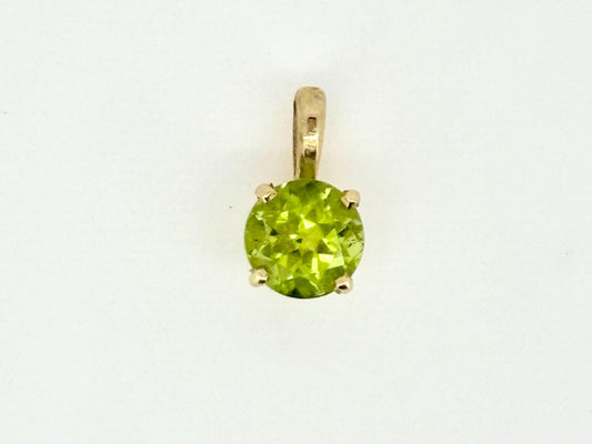 14K Solid Gold Necklace Peridot Pendant Hawaiian Diamond Peles Tears - Birthday Gift for Her Gift For Mom Green Necklace Peridot Necklace