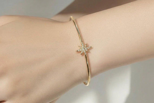 Star Bracelet – Adjustable Gold Plated Celestial Jewelry | Dainty Gift For Her