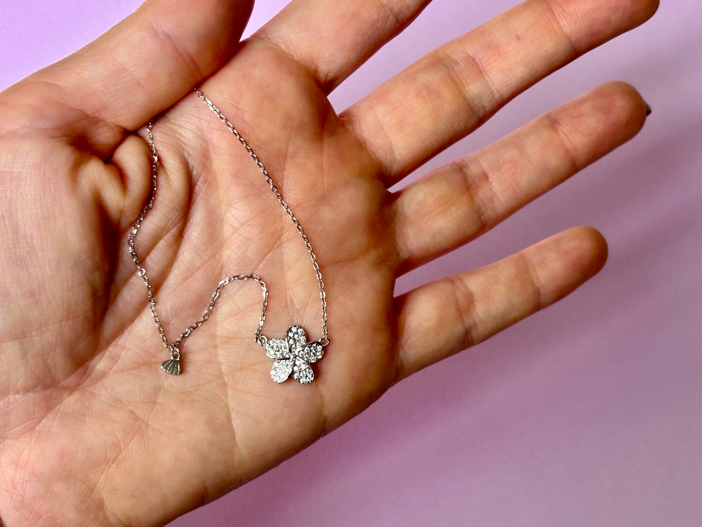 Aloha Blossom Necklace -  with Cubic Zirconia