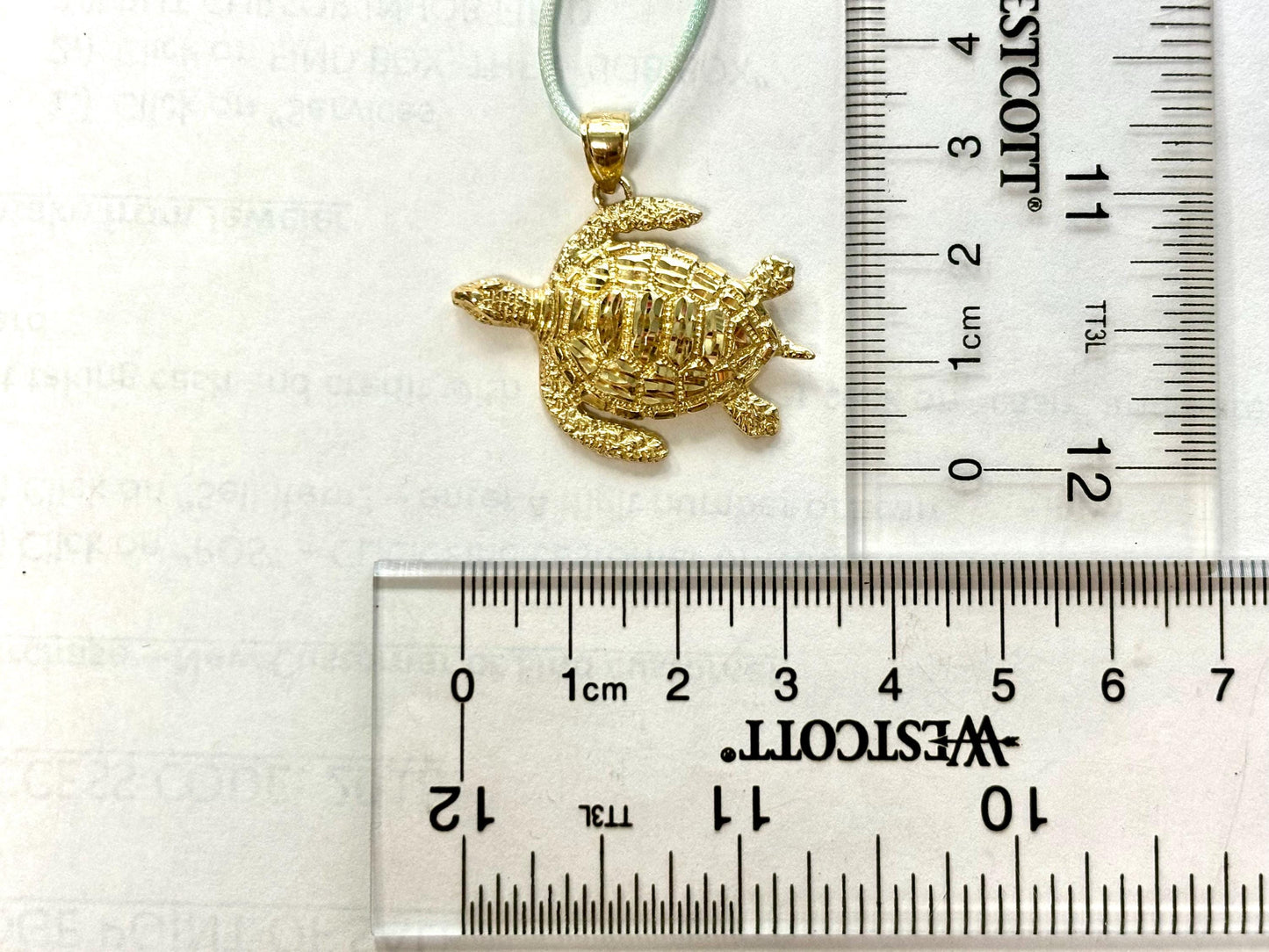 14K Solid Gold Turtle Pendant Hawaiian Turtle Honu Pendant Birthday Gift for Her Gift for Wife Gift for Girlfriend Tropical Beach Jewelry