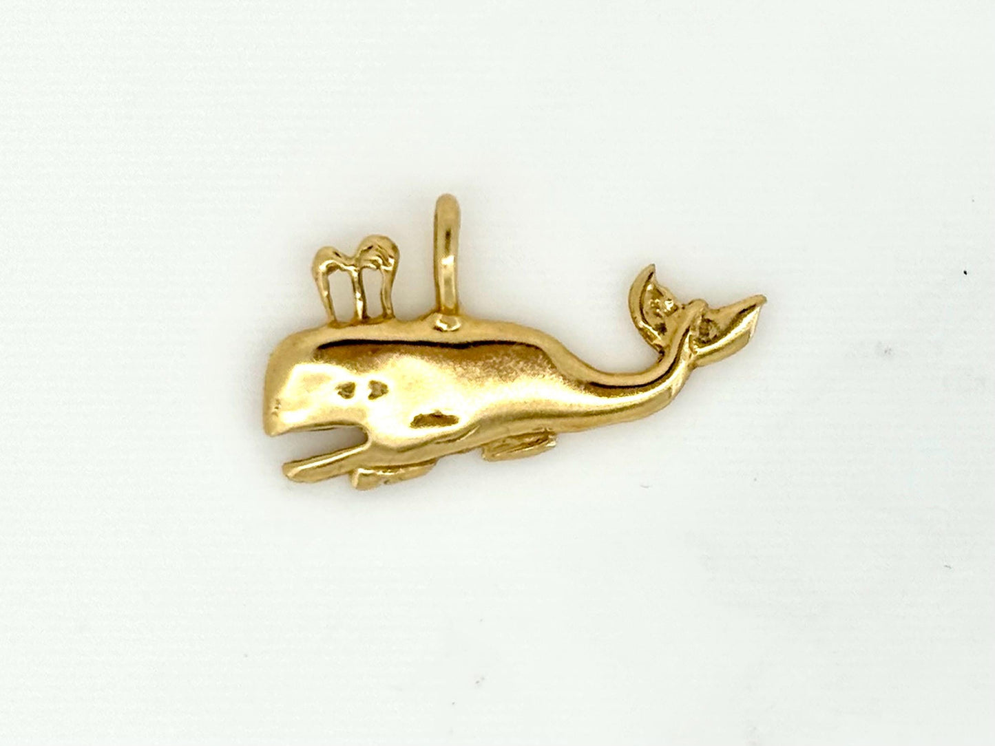 14K Yellow Gold Whale Pendant, Whale Necklace Gold Pendant Gold Necklace Birthday Gift For Her Fish Pendant Anniversary Gift Christmas Gift