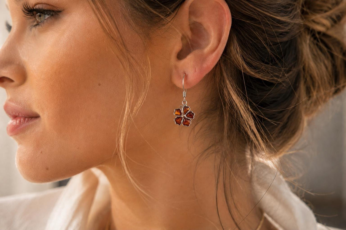Koa Wood Hibiscus Earrings | Sterling Silver Dangle, Hawaii Jewelry, hawaiian, chain, flower – handmade Hawaiian jewelry, Island Goddess Jewelry