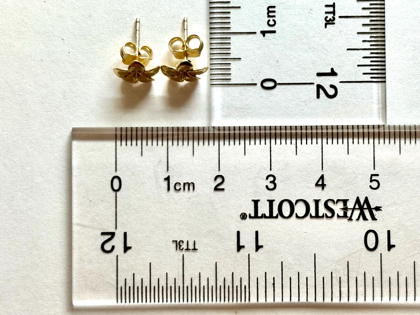 14K Solid Gold Plumeria Flower Studs Gold Earrings Gold Studs Birthday Gift for her Gift for Mom Flower Earrings