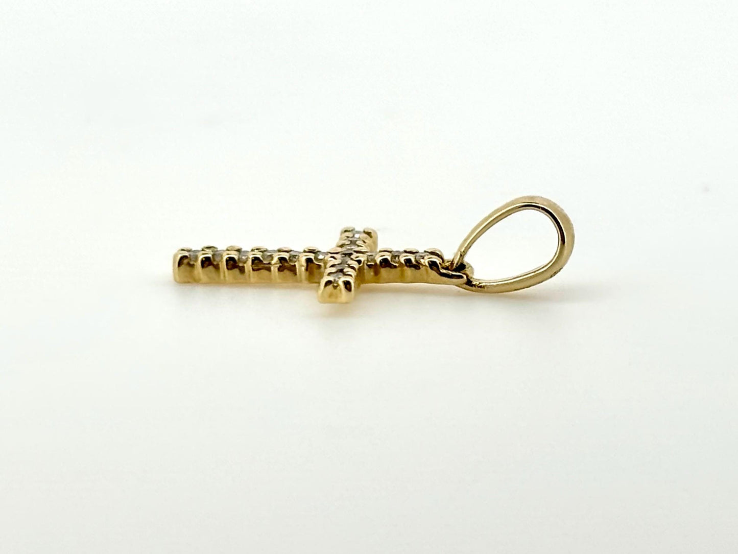 14K Solid White Gold Cross Necklace Jesus Christ Pendant Diamond Cross Christian Gift for her Chritian Gift for Wife Christmas Gift