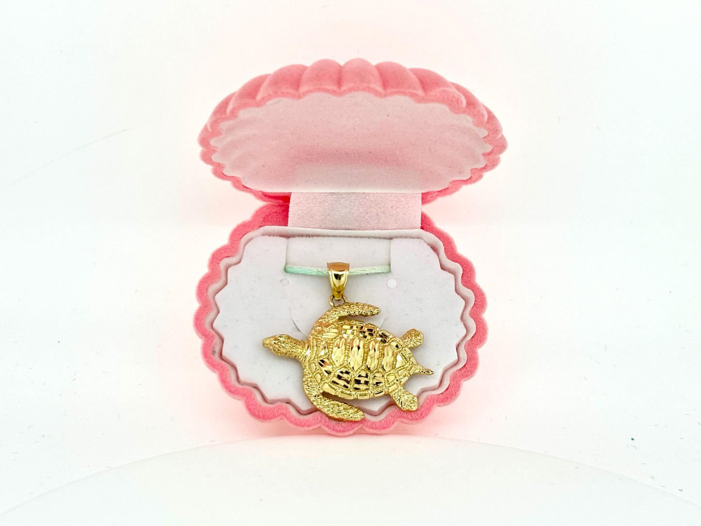 14K Solid Gold Turtle Pendant Hawaiian Turtle Honu Pendant Birthday Gift for Her Gift for Wife Gift for Girlfriend Tropical Beach Jewelry