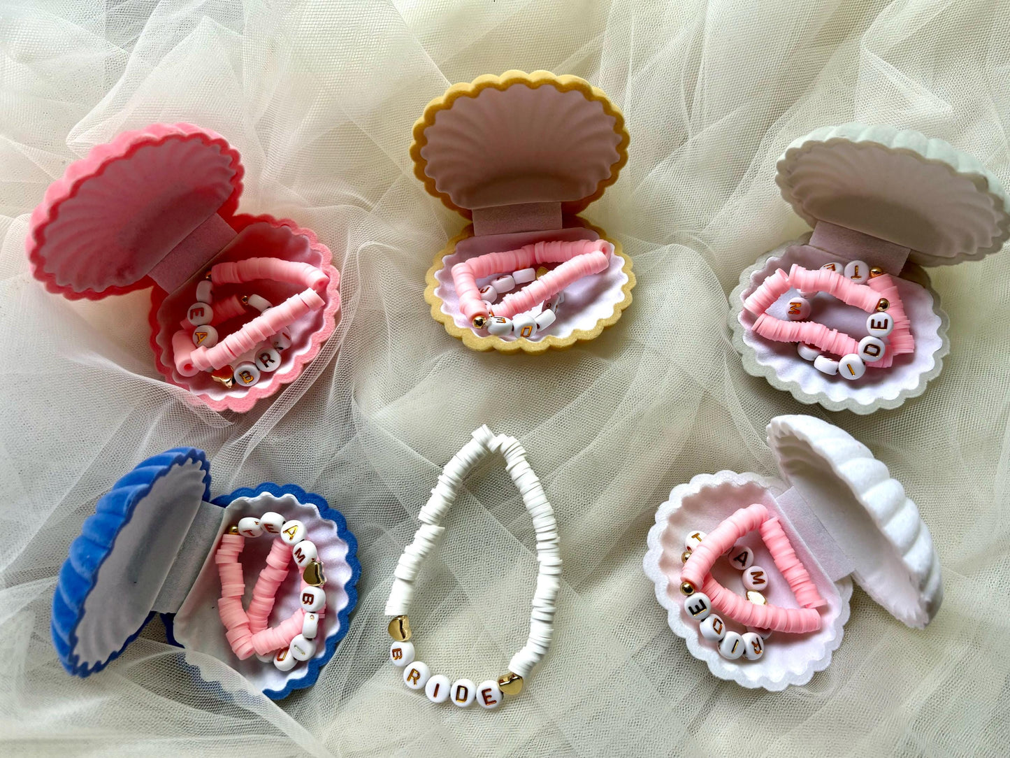 Team Bride Bracelet BridesMaid Gifts for Bridesmaid Maid of Honor Wedding Gifts Pink Bracelet Dainty Bride Bracelet Best Friends Bracelet