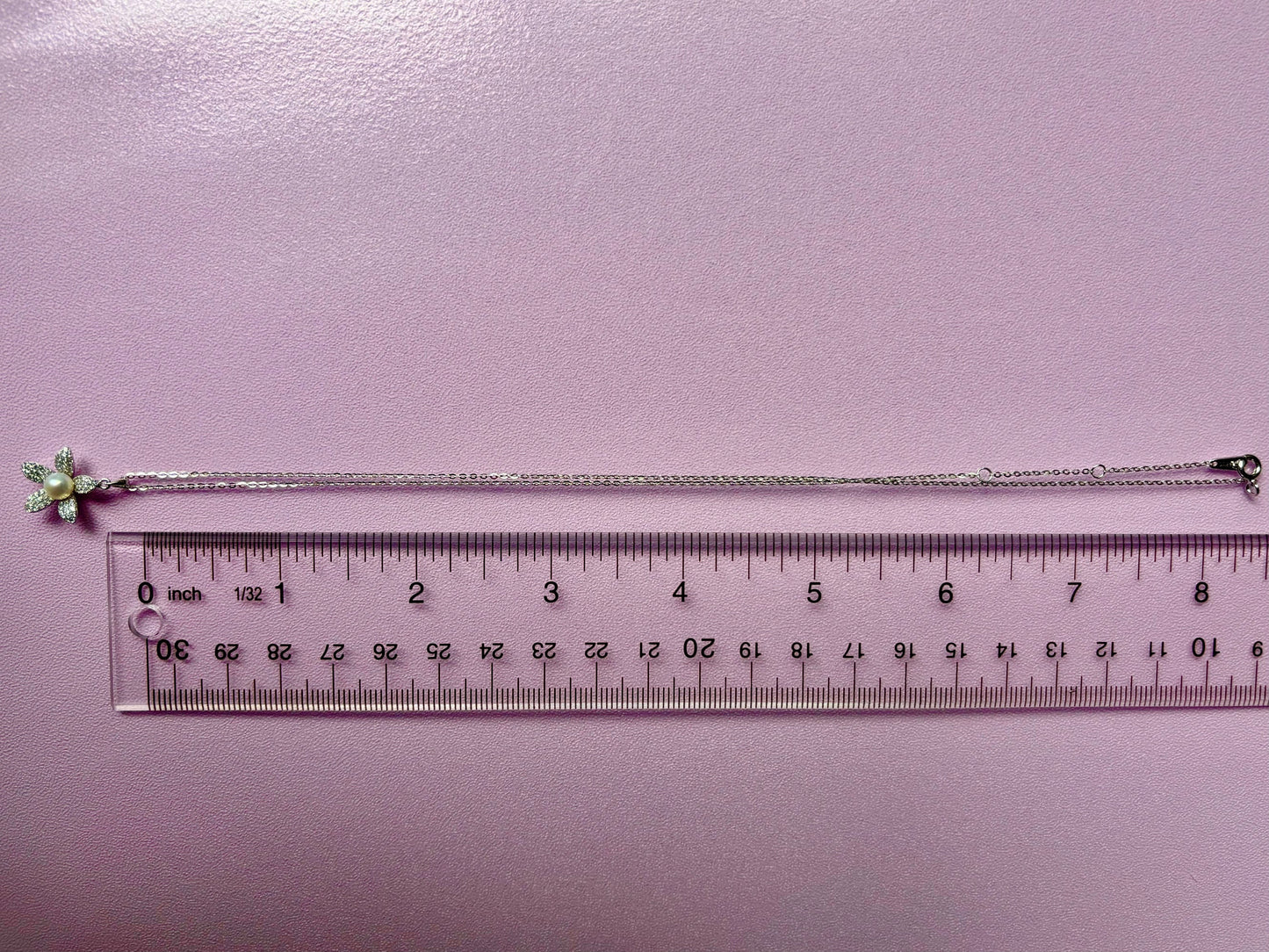 Hawaiian Plumeria Flower Necklace with Pearl