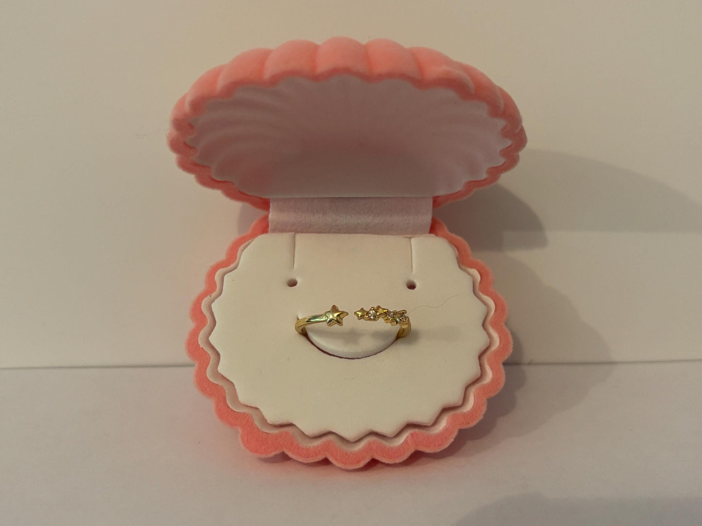 Star Ring – Adjustable Gold Plated Ring with Cubic Zirconia | Stackable Jewelry