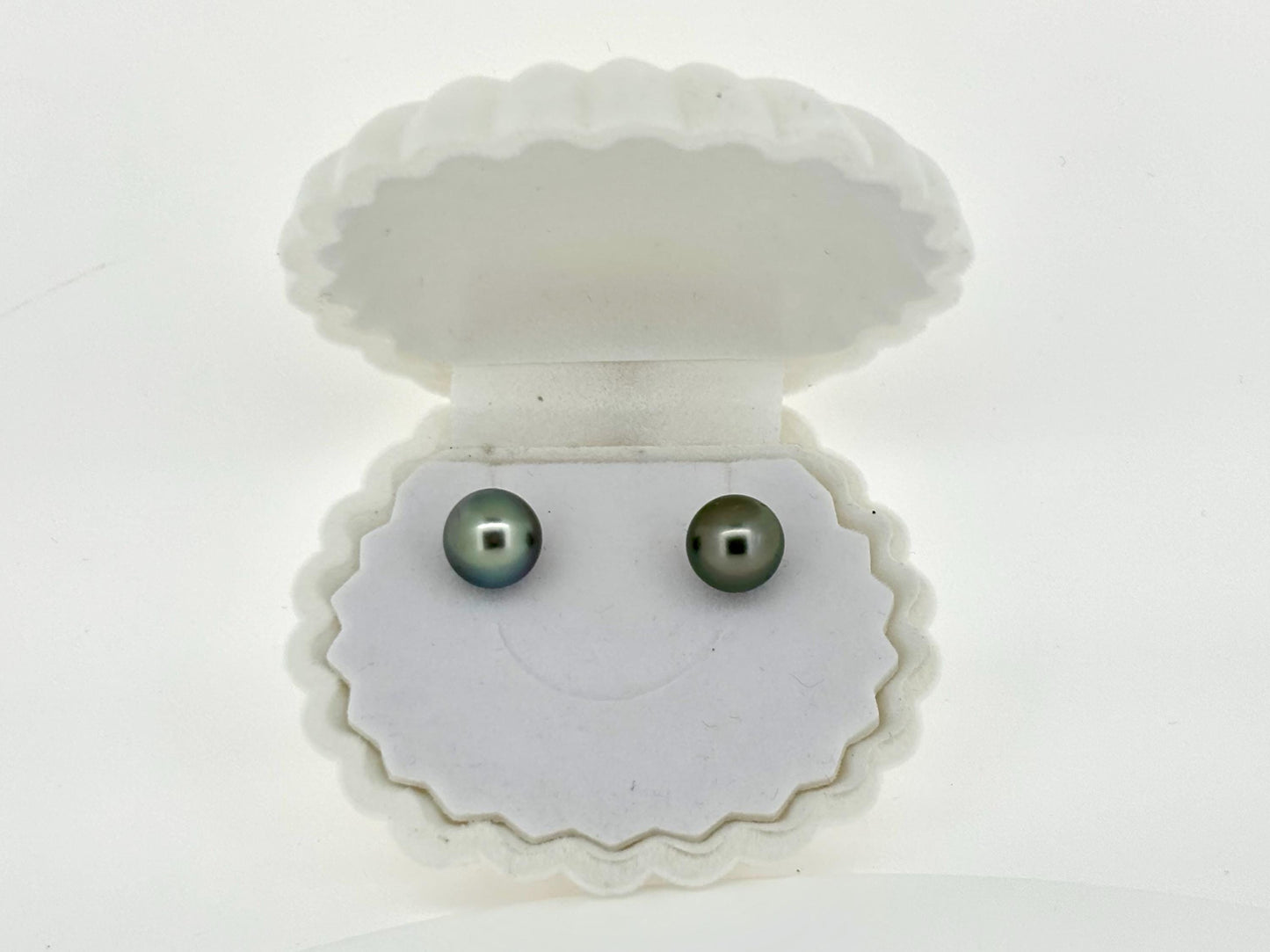 Black Tahitian Pearl Earrings Gold Studs Pearl Studs, 14K Solid Gold Elegant Everyday Earrings Jewelry Gift for Her