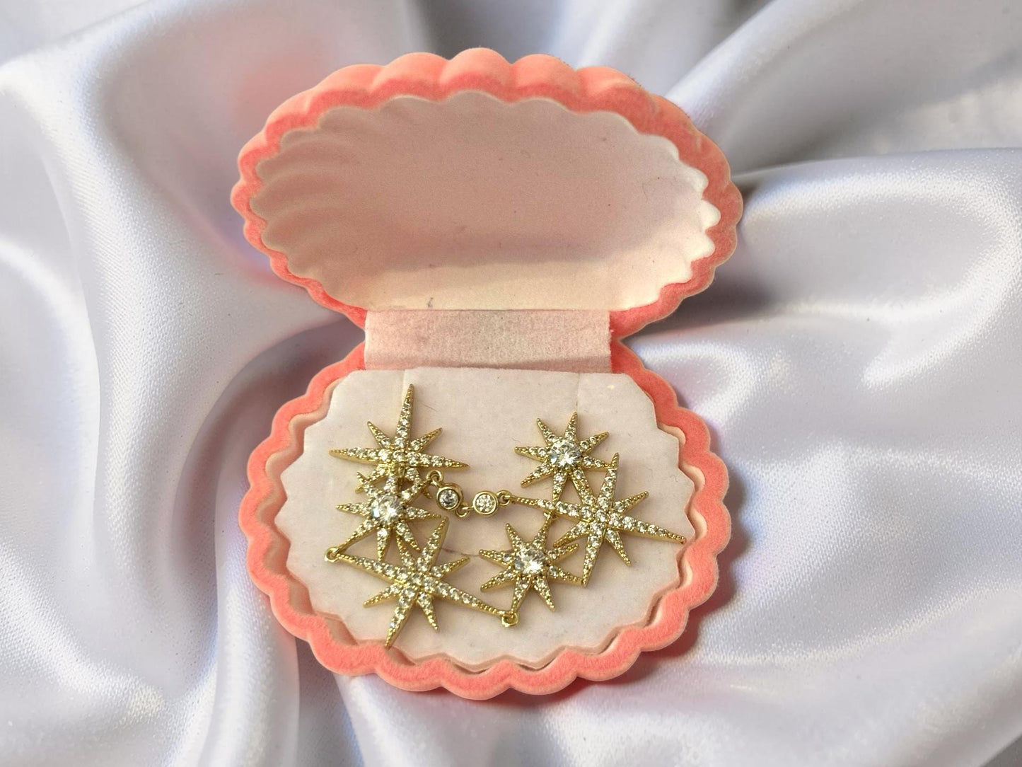 North Star Earrings – Stackable Gold 14K Gold Plated Celestial Jewelry