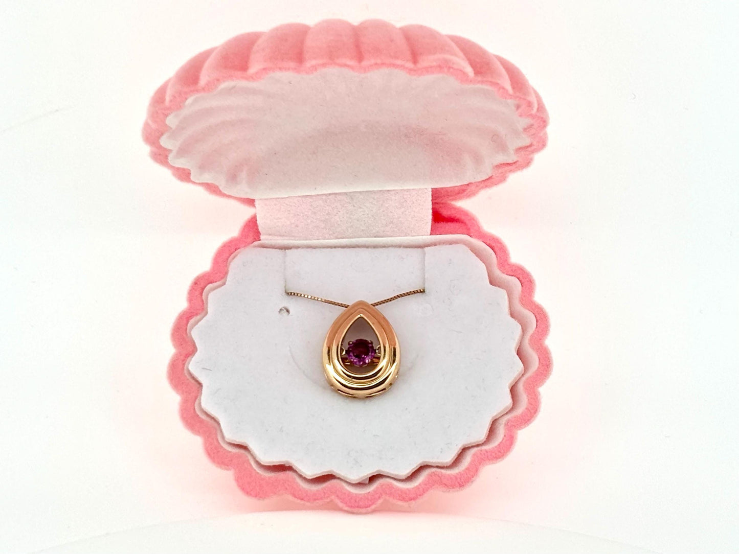 14K Gold Dancing Rhodolite Garnet Pendant Garnet Necklace - January Birthstone, Red Jewelry, Dainty Genuine Gemstone Birthday Gift for her