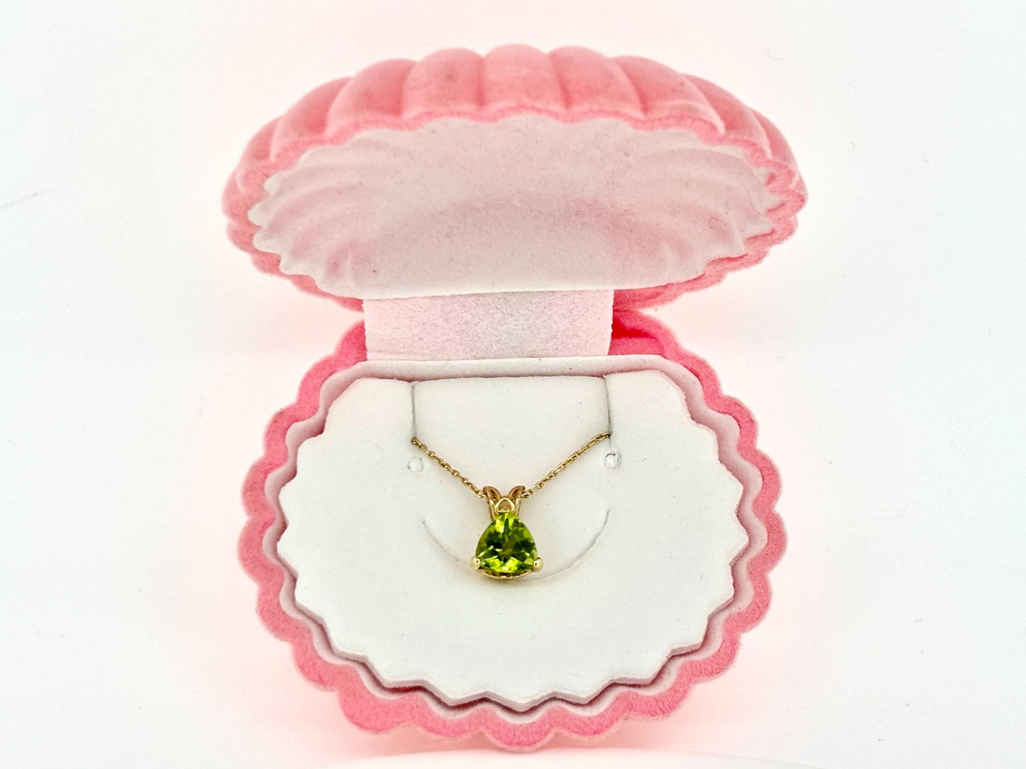 Pele’s Tears Peridot Pendant – 14k Solid Gold Necklace