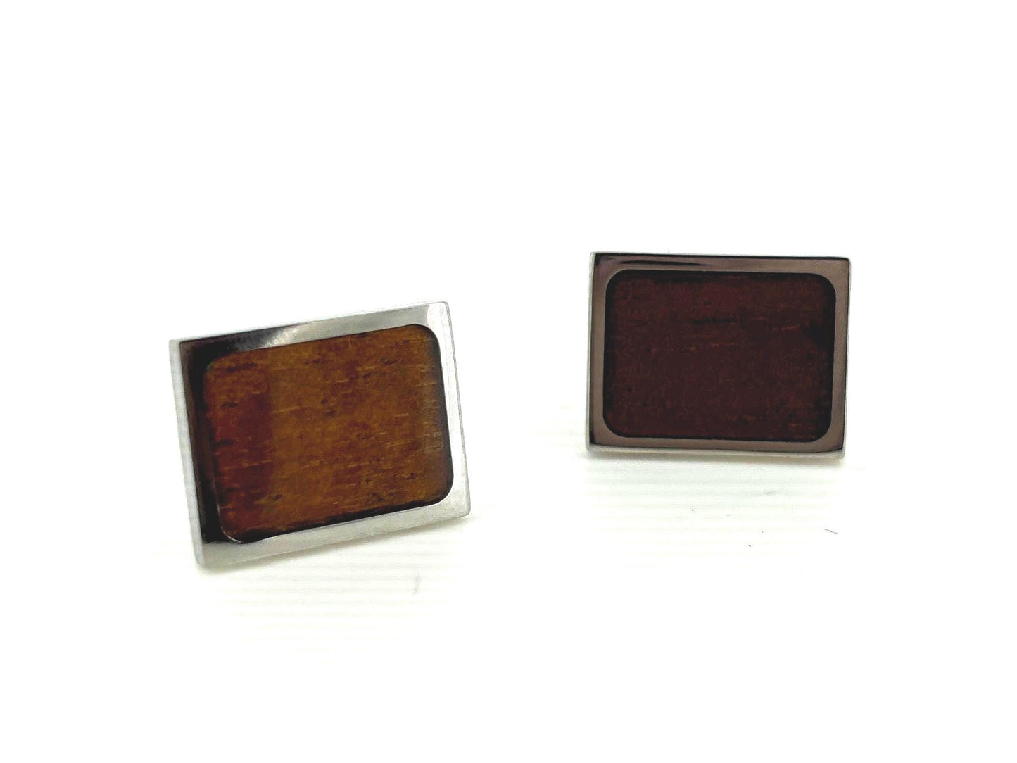 Titanium Koa Wood Cufflinks for Men Durable Gift for Boyfriend Father’s Day Gift For Him, Best Gift For Dad Gift for Brother
