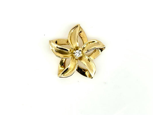 14K Solid Gold Plumeria Pendant Flower Pendant Necklace Gold Pendant Birthday Gift for her Gift for Mom Flower Necklace