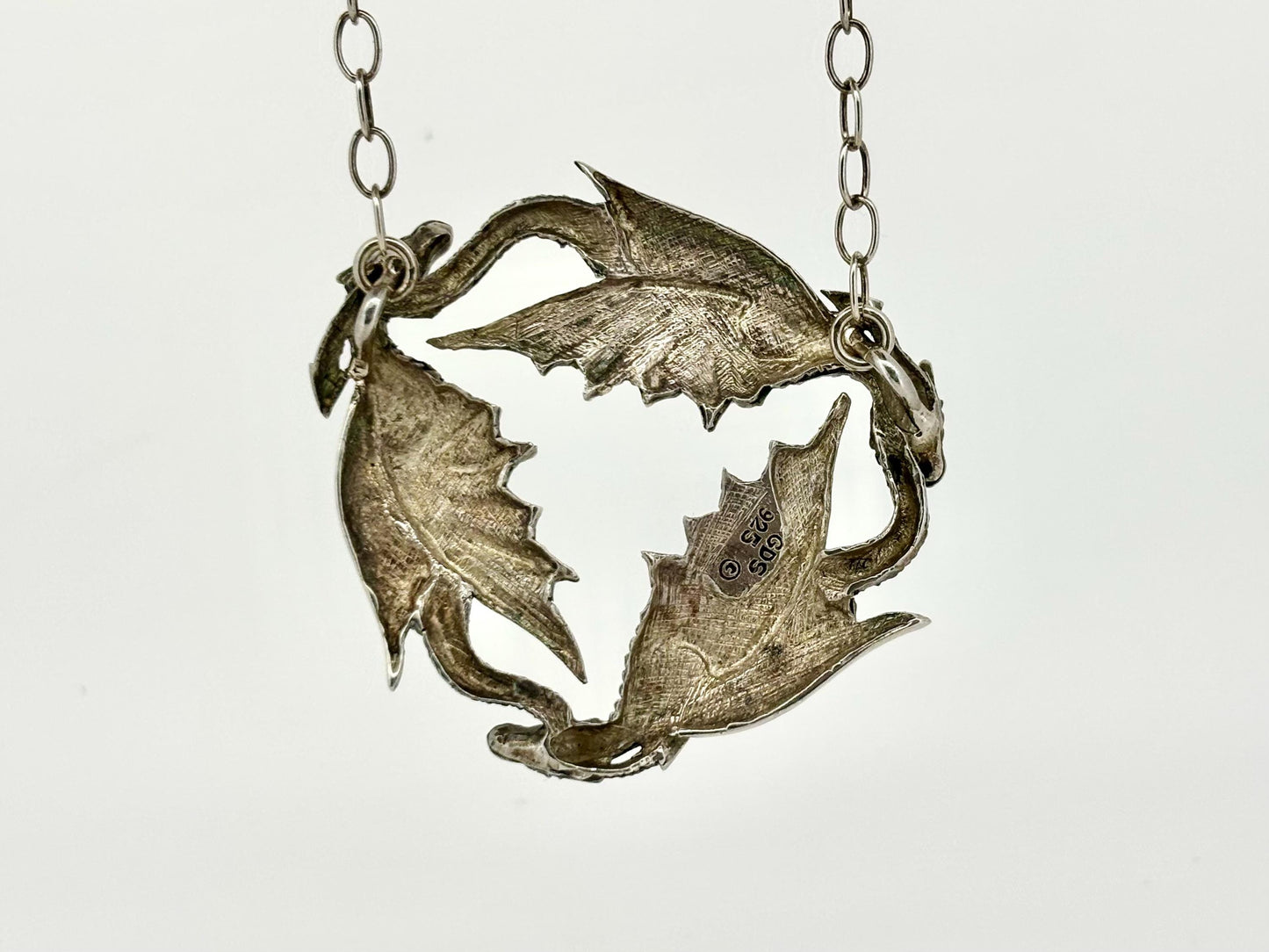 Dragon Necklace Dragon Pendant Halloween Necklace Costume Jewelry Rose Quartz Pendant Witch Jewelry Witch Pendant Spooky Season Accessories