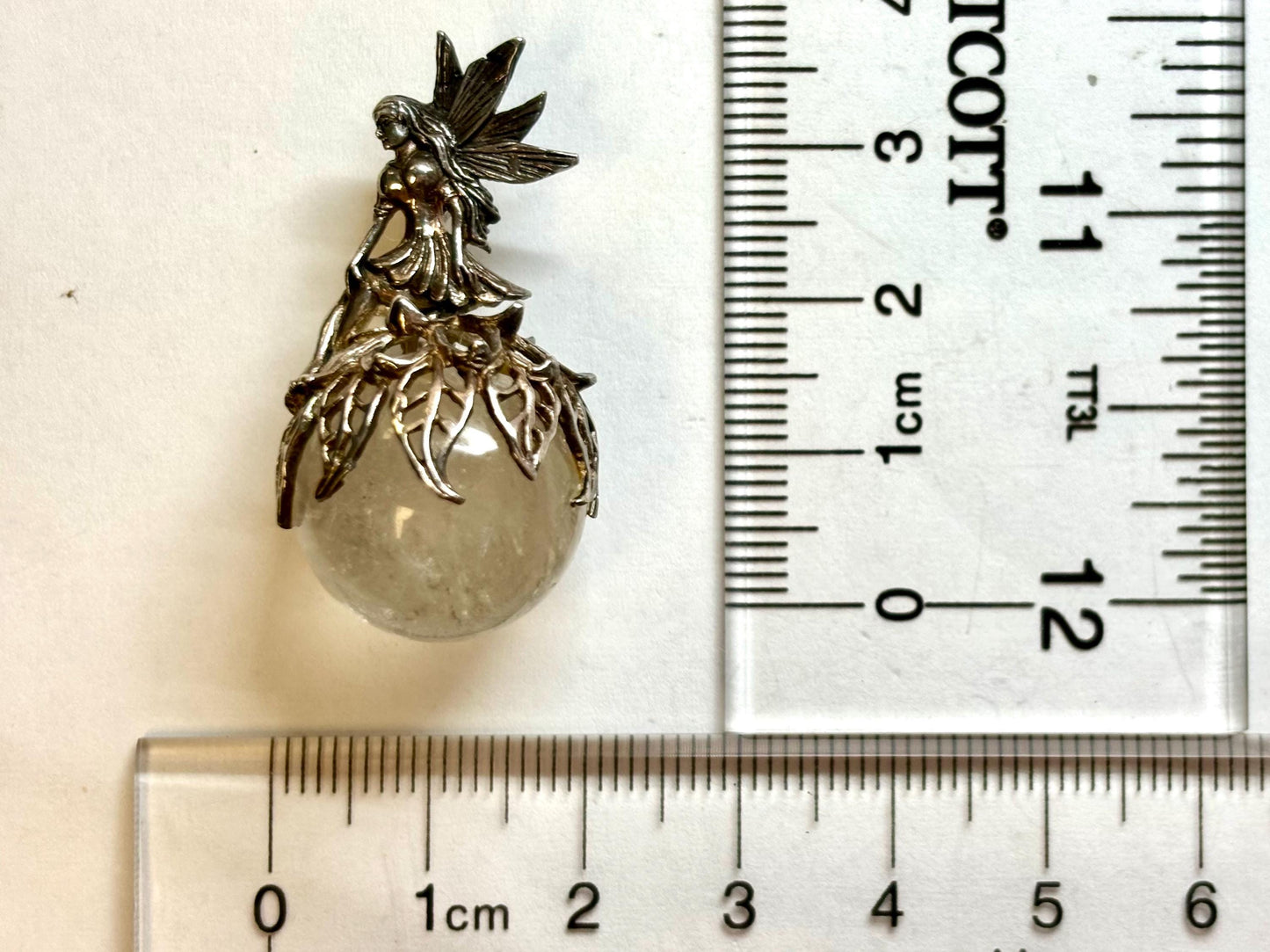 Fairy Necklace Fairy Pendant Halloween Necklace Costume Jewelry Rose Quartz Pendant Witch Jewelry Witch Pendant Spooky Season Jewelry