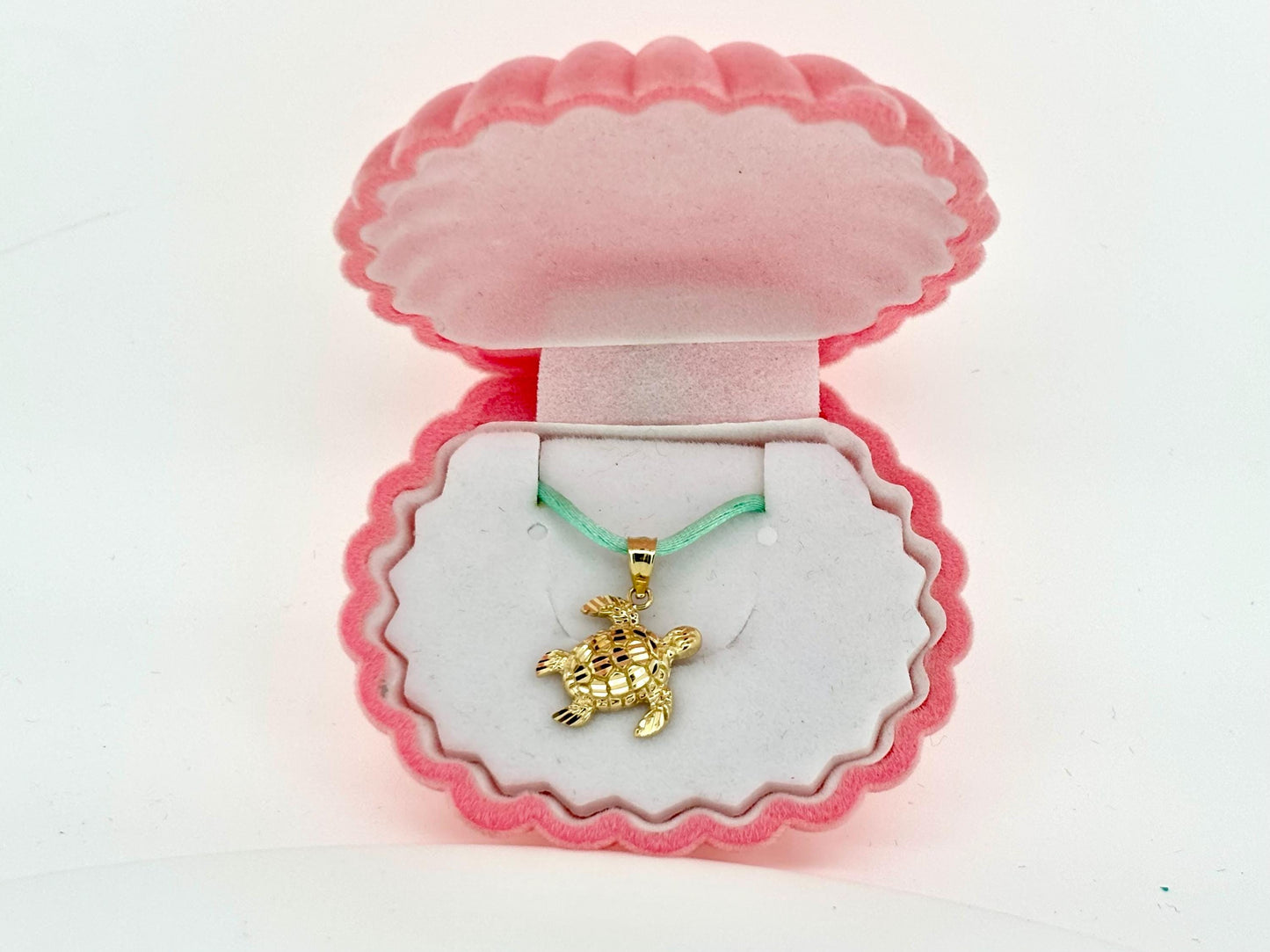 14K Solid Gold Turtle Pendant Hawaiian Turtle Honu Pendant Birthday Gift for Her Gift for Wife Gift for Girlfriend Tropical Beach Jewelry