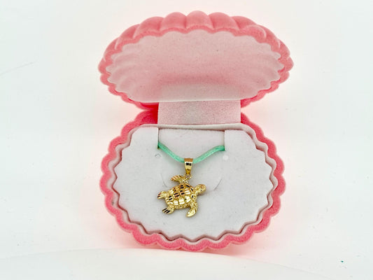 14K Solid Gold Turtle Pendant Hawaiian Turtle Honu Pendant Birthday Gift for Her Gift for Wife Gift for Girlfriend Tropical Beach Jewelry