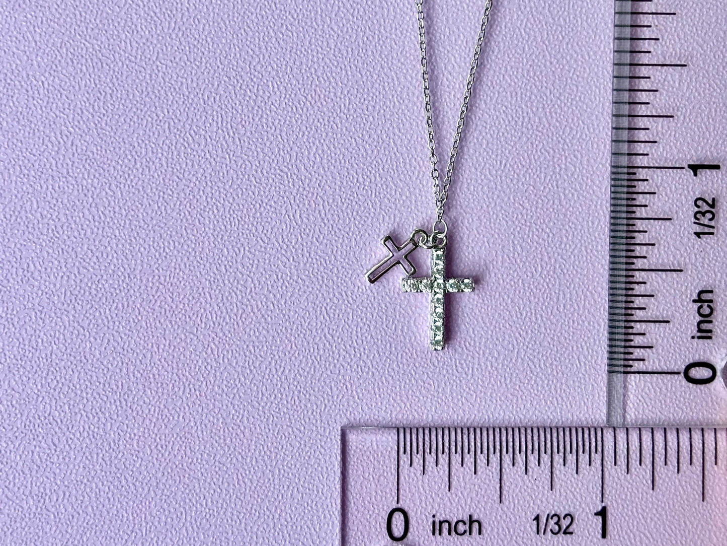Diamond CZ Cross Necklace Tarnish Free 925 Sterling Silver with Chain, Elegant Christian Gift for her Chritian Gift Wife, Mom, Girlfriend