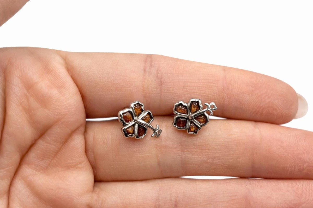Koa Wood Hibiscus Earrings | 925 Sterling Silver Studs, Gift Box, hawaii, demi fine jewelry, flower stud earrings – handmade Hawaiian jewelry, Island Goddess Jewelry