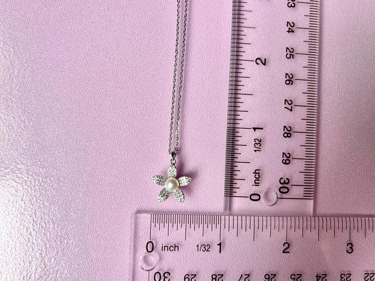 Plumeria Flower Necklace, Pearl Jewelry, Hawaii Gift For Her Set